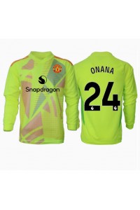 Manchester United Andre Onana #24 Keeper Fotballdrakt Borte Klær 2024-25 Lange ermer